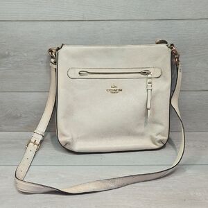 Coach Women K1979-F34823 Cream Crossbody Bag Hobo Leather